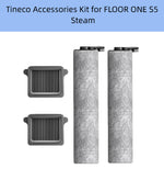 Tineco FLOOR ONE S5 Steam Accessories Kit – Includes 2 Grey Microfiber Mopping Pads and 2 Black HEPA Filters for Robot Mop