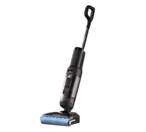 A studio product image of the newly released Tineco FLOOR ONE S6 Stretch Pro Flashdry cordless wet dry vacuum, highlighting its sleek design and advanced cleaning head.