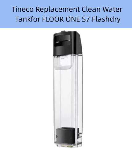 Tineco FLOOR ONE S7 Flashdry Replacement Clean Water Tank – Clear Transparent Reservoir with Black Top and Bottom for Robot Mop