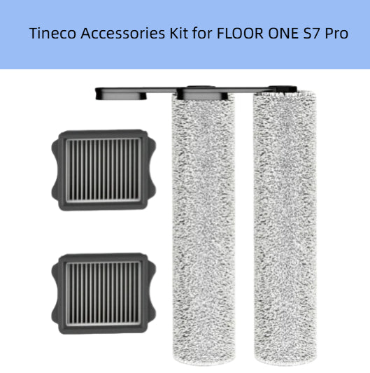 Tineco FLOOR ONE S7 Pro Accessories Kit – Includes 2 Grey Microfiber Mopping Pads and 2 HEPA Filters