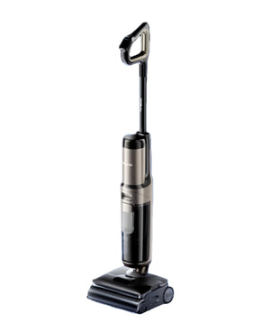 A studio product shot of the Tineco FLOOR ONE S7 Stretch SteamFree, a cordless wet dry vacuum, showcasing its modern silver and black design.
