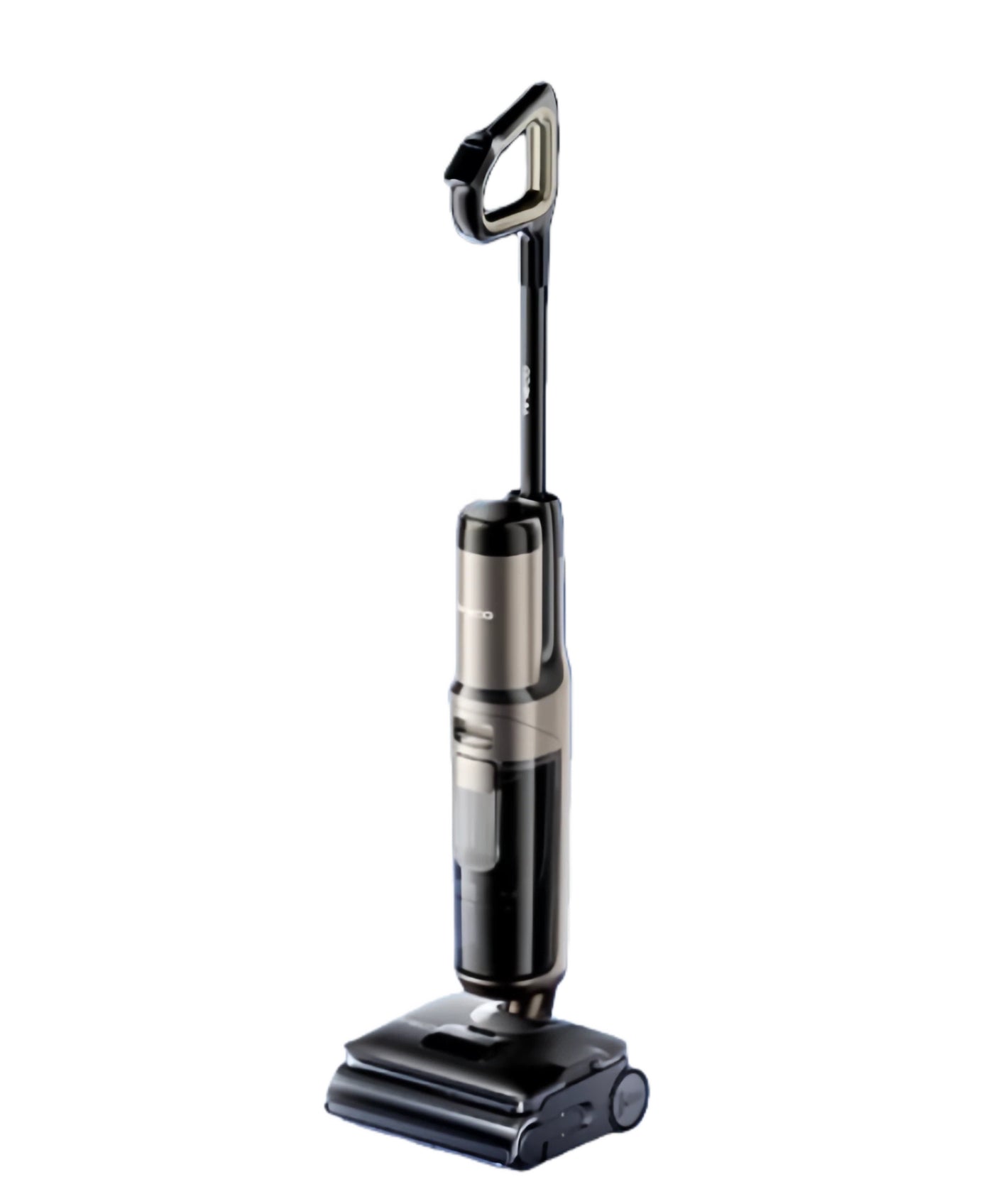 A studio product shot of the Tineco FLOOR ONE S7 Stretch SteamFree, a cordless wet dry vacuum, showcasing its modern silver and black design.