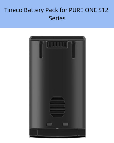 Tineco PURE ONE S12 Series Battery Pack – Black Rectangular Replacement Power Unit with Ventilation Slots
