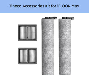 Tineco iFLOOR Max Accessories Kit – 2 Grey Microfiber Mopping Pads and 2 Black HEPA Filters for Robot Mop