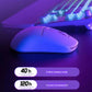 Turtle Beach Burst II Pro wireless gaming mouse shown in a sleek purple-lit setup with a keyboard in the background. The image highlights its dual connectivity modes: up to 40 hours of continuous use in 2.4GHz wireless mode and up to 120 hours via Bluetooth, ideal for long gaming sessions and productivity.