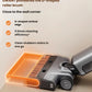 UWANT D700 Pro’s patented D-shaped roller brush hugging a wall corner, delivering 5× cleaning efficiency and removing stubborn stains in a single pass.