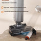 UWANT D700 Pro floor scrubber with IPX-rated metal motor being rinsed at a 45° angle, showcasing waterproof construction and heat-dissipation durability.