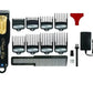 Complete set of accessories included with the Wahl Cordless Hair Clipper, showcasing various comb attachments and tools.
