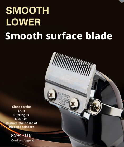 Wahl Cordless Legend Clipper with a smooth surface blade for close-to-skin cutting.