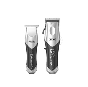 Front and back view of Wahl Launch Combo Hair Clipper showcasing design and brand logo.