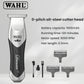 Wahl Launch Hair Clipper with listed features such as battery capacity, running time, motor speed, and hair cutting length.