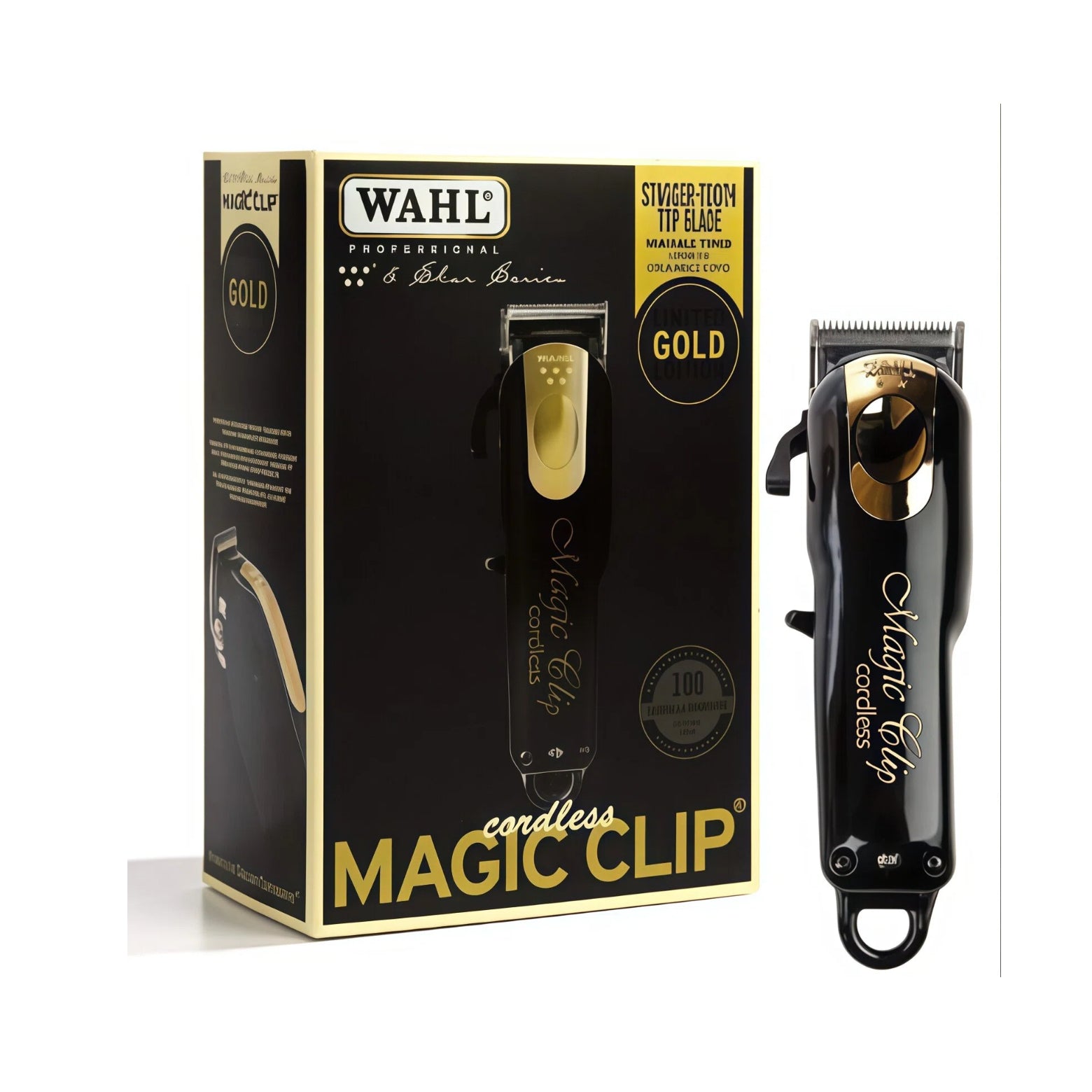 Wahl Professional Cordless Hair Clipper in its original packaging, highlighting the product's branding and features