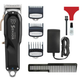 Contents of the Wahl Senior Clipper box, including the clipper, combs, charger, and cleaning brush.