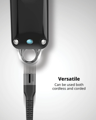 Wahl Senior Clipper's versatility in use, highlighting its cordless and corded operation modes.