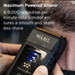 Wahl Shaver in action, highlighting its 9,000 RPM rotary motor for a smooth and seamless shave.