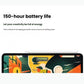 Xiaomi Inspiration Stylus 2nd Gen resting on Xiaomi tablet with vibrant display showing full battery indicator; highlights 150-hour battery life and 7 hours of use per minute of charge.