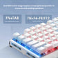 Close-up of the Xtrfy MX3.1 keyboard showing dual RGB modules with customizable side lighting effects using FN+TAB (switch lighting) and FN+F4~F8/F12 (adjust side light), enhancing visual immersion during gameplay.