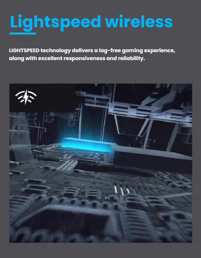 Logitech G703 ergonomic right-handed gaming mouse side view