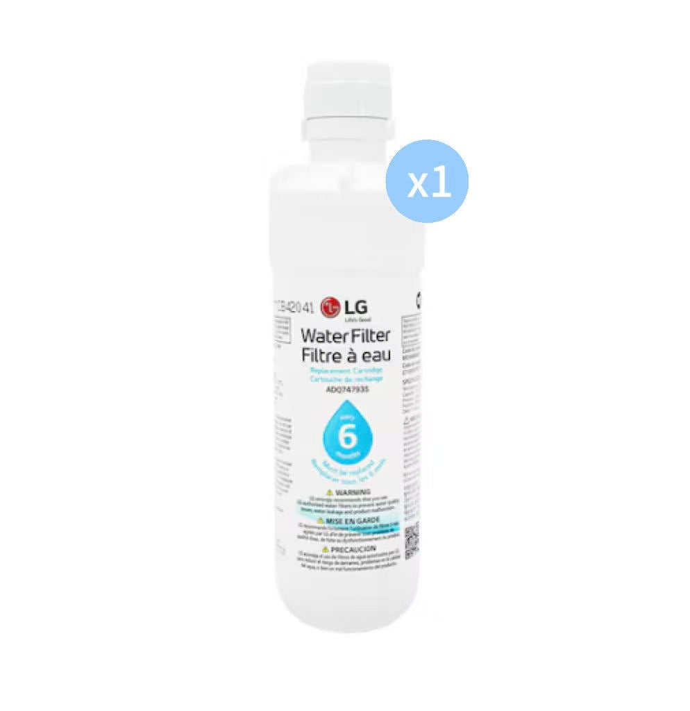 LG LT1000P refrigerator water filter with one-pack quantity badge