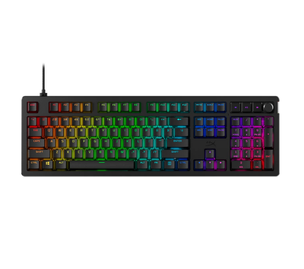 HyperX Alloy Rise full-size mechanical gaming keyboard with per-key RGB lighting