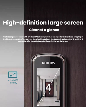 Philips DDL709 smart lock — 3D facial recognition unlocking demonstration