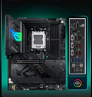 ASUS ROG STRIX X870-F AM5 主板 布局 含 rear I/O panel 细节 图片