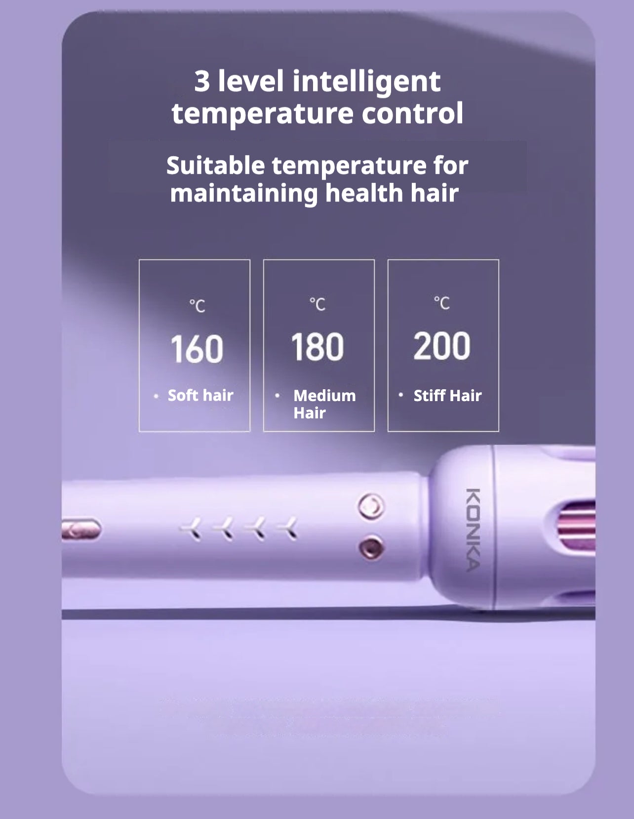 KONKA Automatic Curling Iron, 32mm Big Wave Long-Lasting Curling Effect