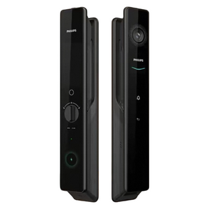 Philips 9000 Series Palm & Face Recognition Smart Lock — front view installed on a door
