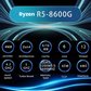 AMD Ryzen 5 8600G 6 Core 12 Threads up to 5.0GHz AM5 Unlocked AI CPU Processor w AMD Radeon 760M Graphics