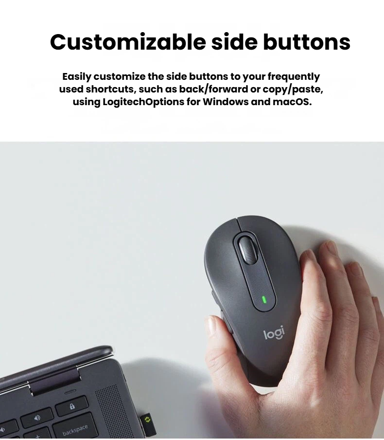 Logitech M650 wireless mouse Logi Bolt and Bluetooth connectivity