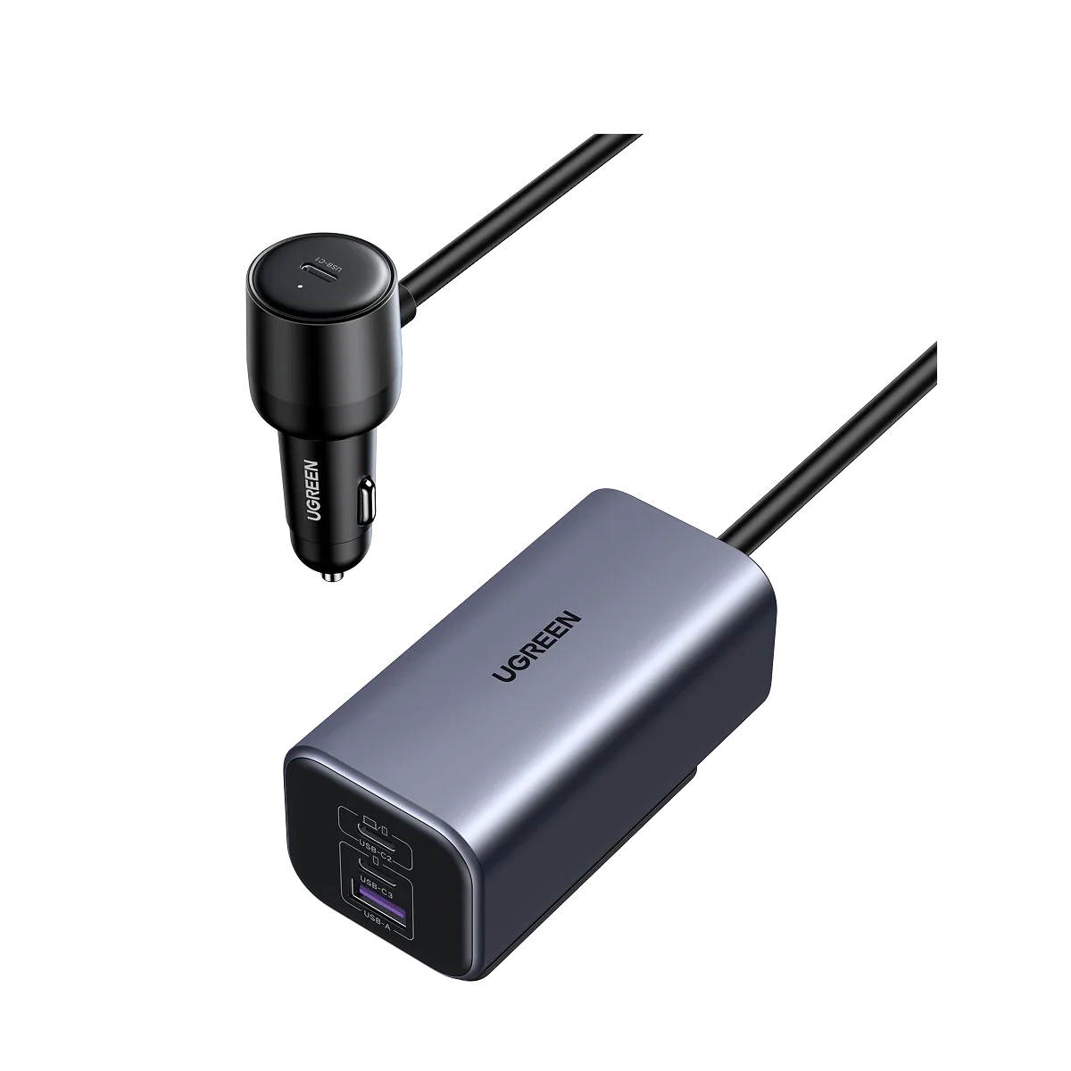 UGREEN 35027 150W car charger and four-port extension unit