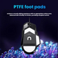 Logitech G502 X wired gaming mouse PTFE foot pads smooth glide detail