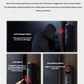 Philips DDL303 smart lock — push-pull handle ergonomic detail