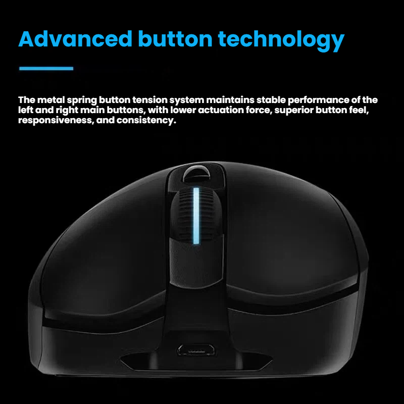 Logitech G703 mouse rubber side grips and 6 programmable buttons