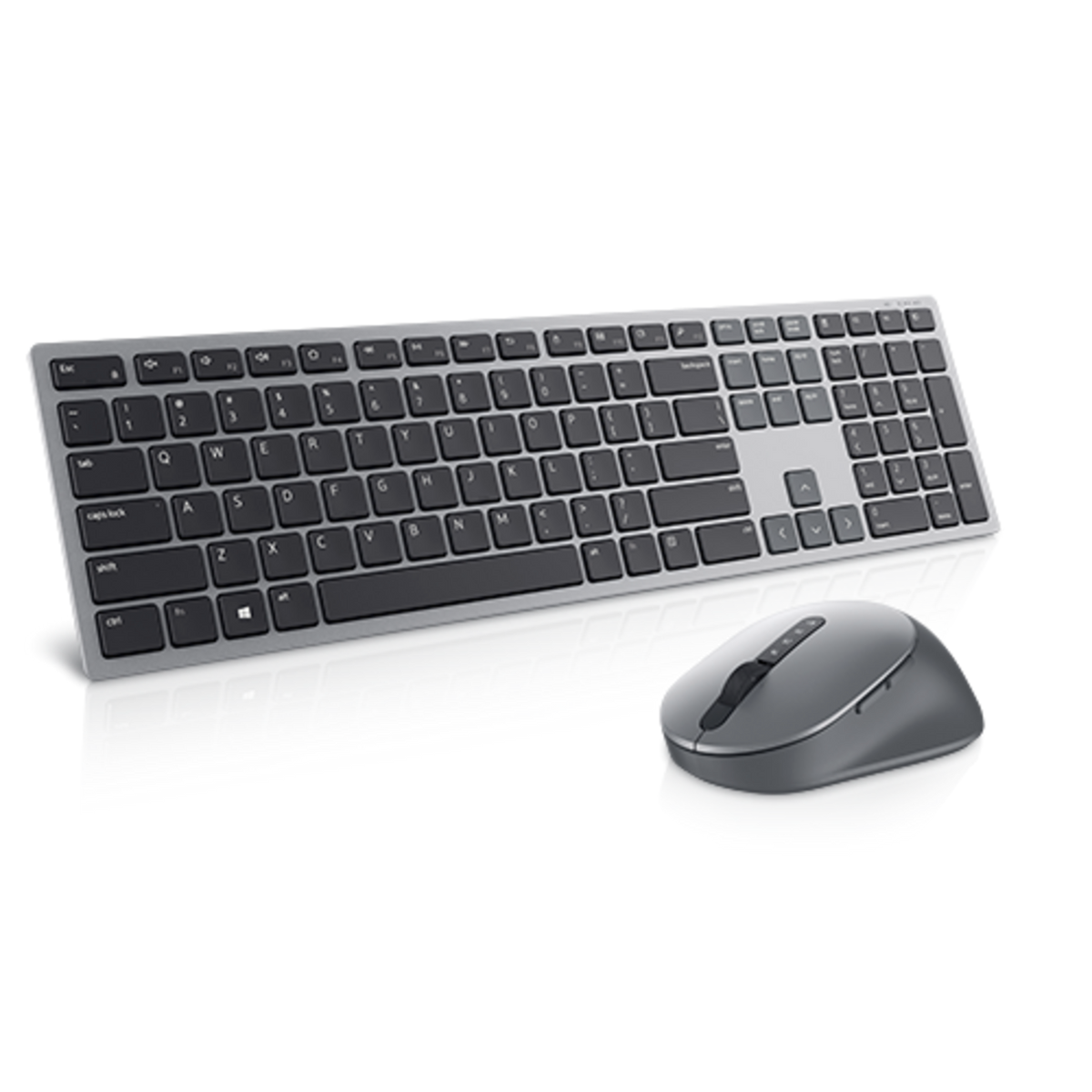 Official Dell KM7321W wireless keyboard and matching mouse in Titan Grey