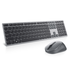 Official Dell KM7321W wireless keyboard and matching mouse in Titan Grey