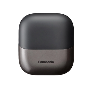 Panasonic Compact 3-Blade shaver travel case in black and titanium, closed