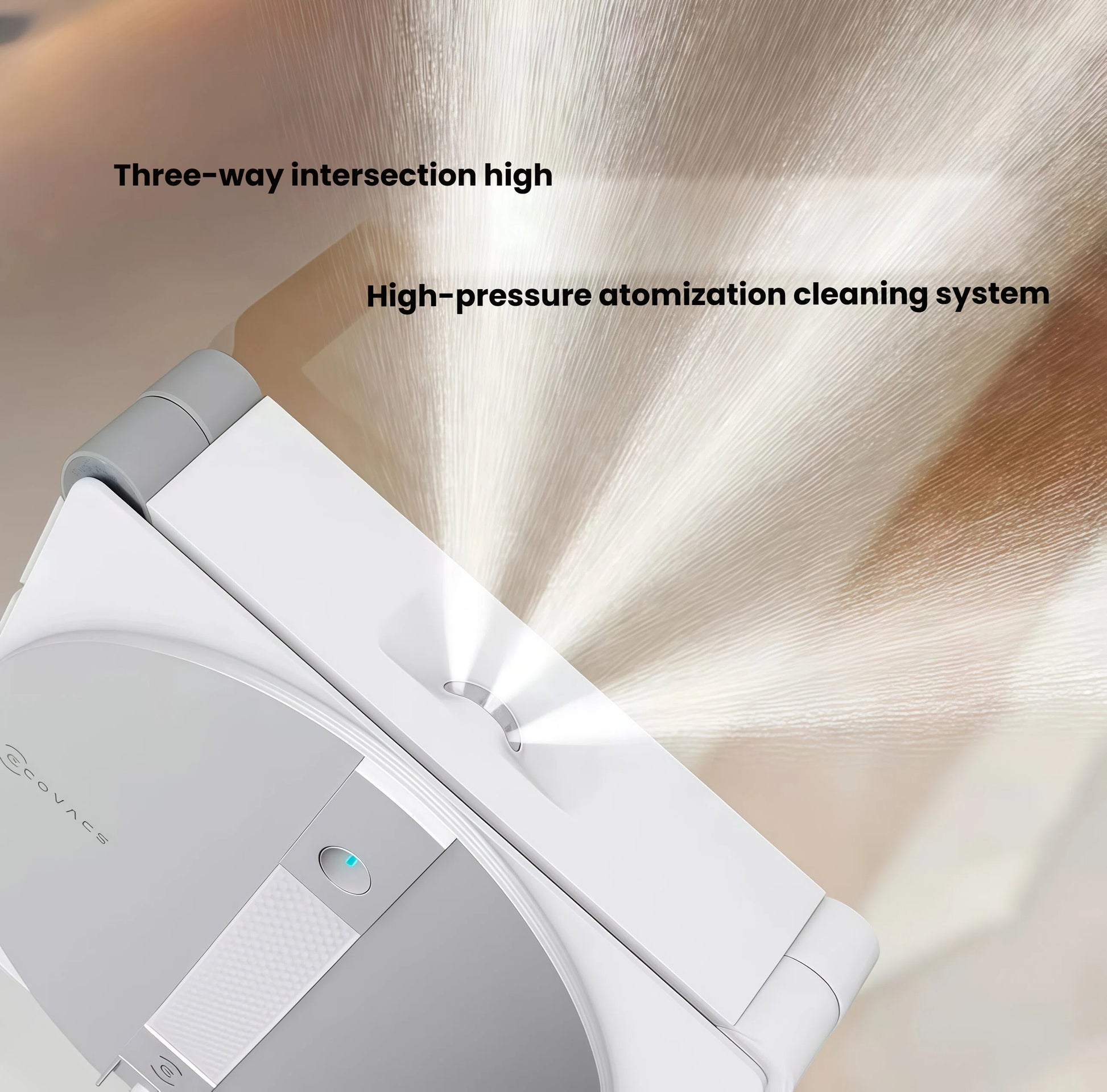 ECOVACS WINBOT W3 OMNI Vortex Wash Station 16 high-pressure nozzles auto pad deep clean