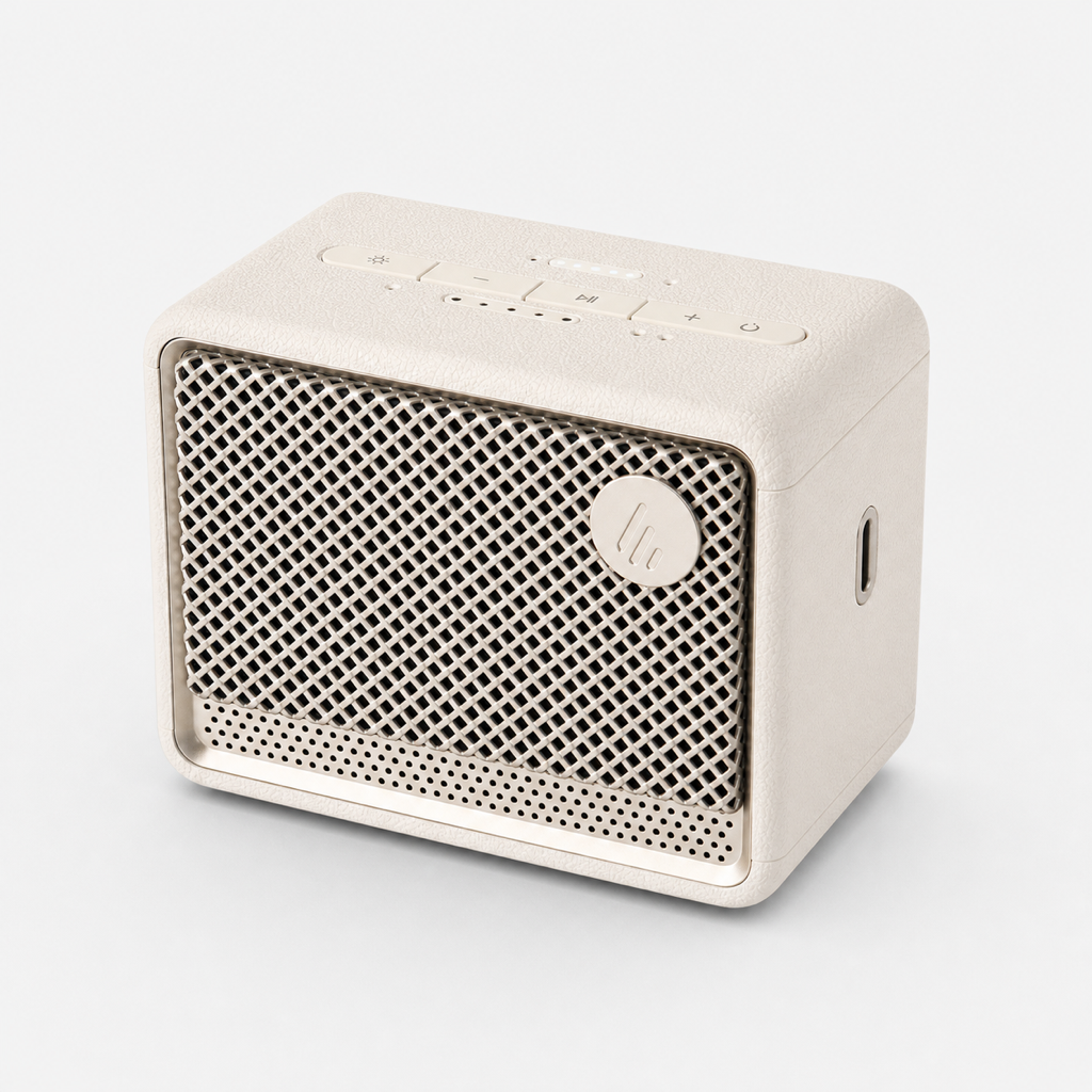 Edifier ES20 portable Bluetooth speaker in ivory, front view