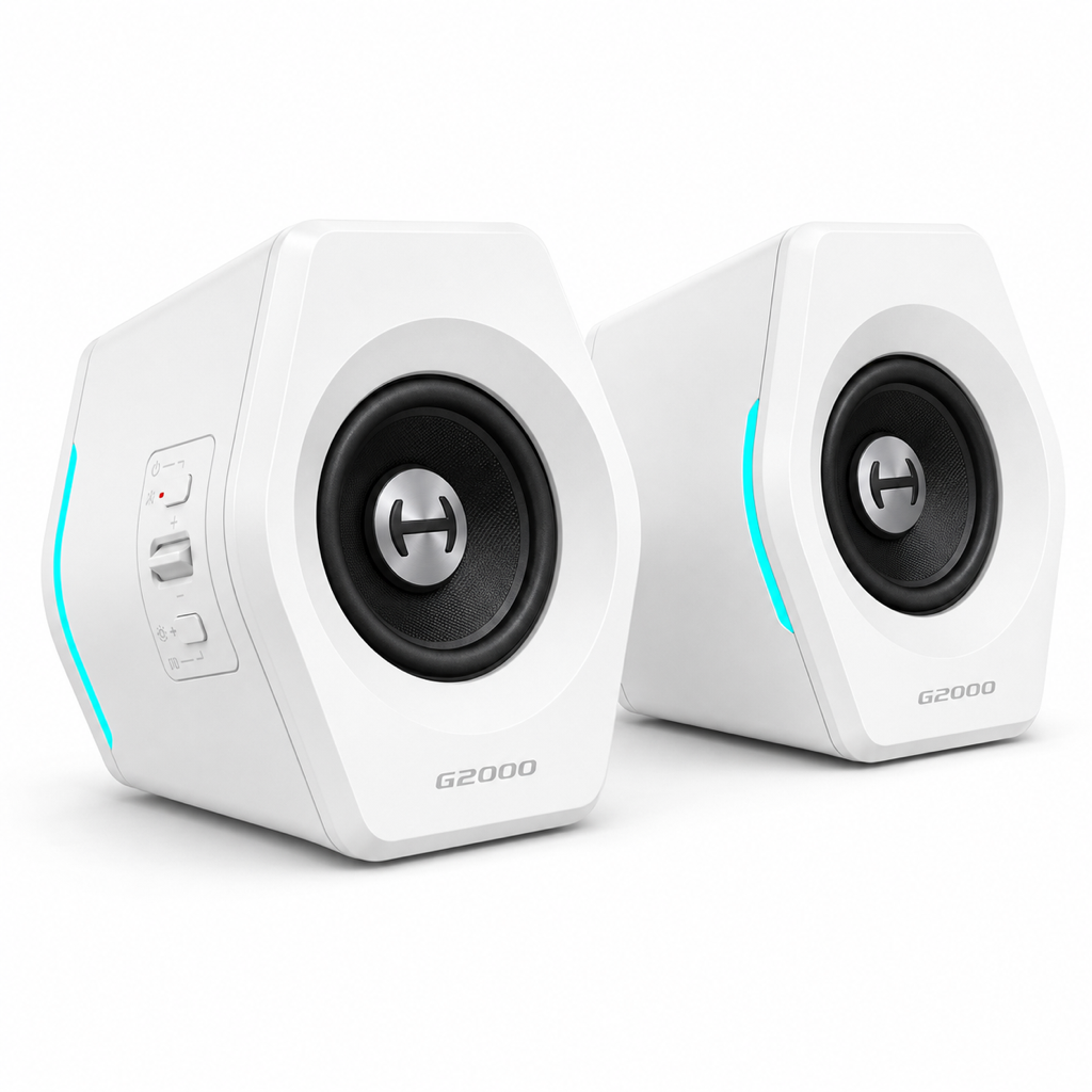 Edifier Hecate G2000 white gaming speakers front pair