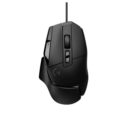 Logitech G502 X wired gaming mouse in white top view