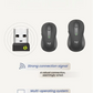 Logitech M650 mouse showing soft rubber side grip detail