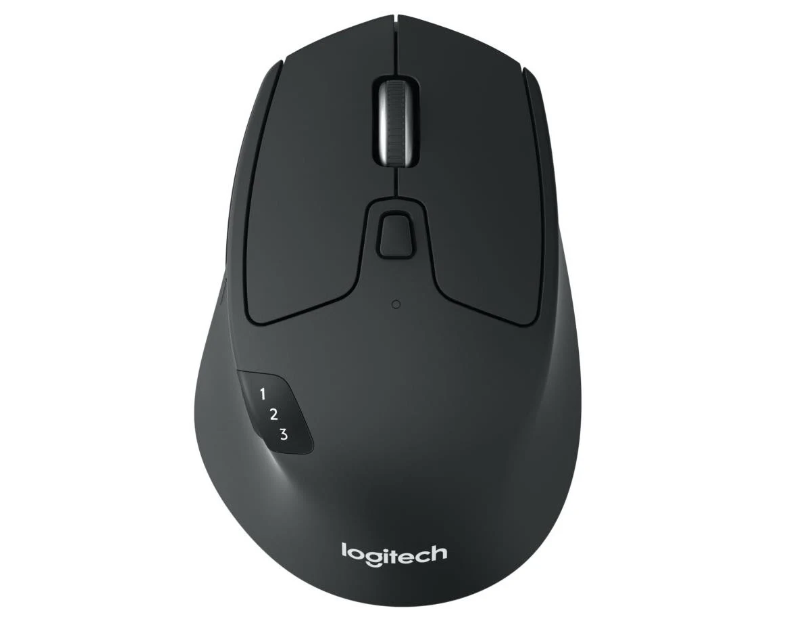 Logitech M720 Triathlon multi-device wireless mouse top view