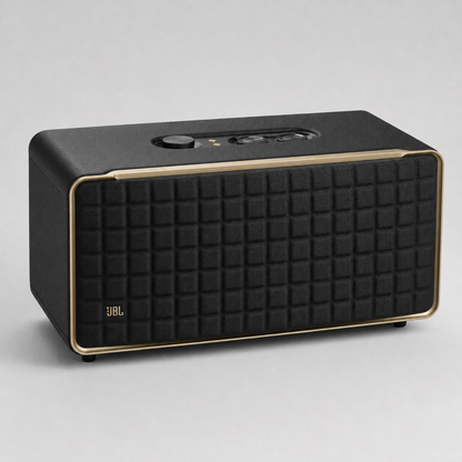 JBL Authentics 500 smart home speaker in black, front view