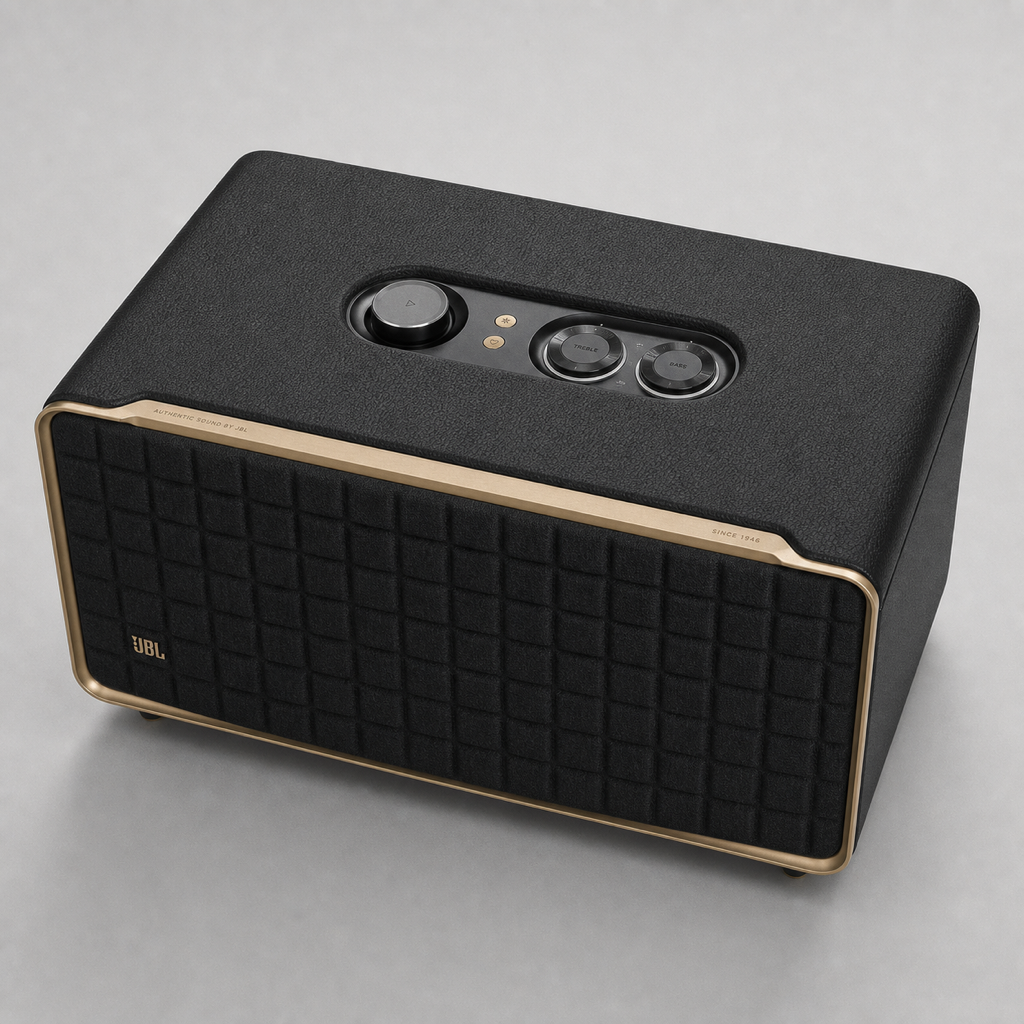 JBL Authentics 500 top control dials for volume bass and treble