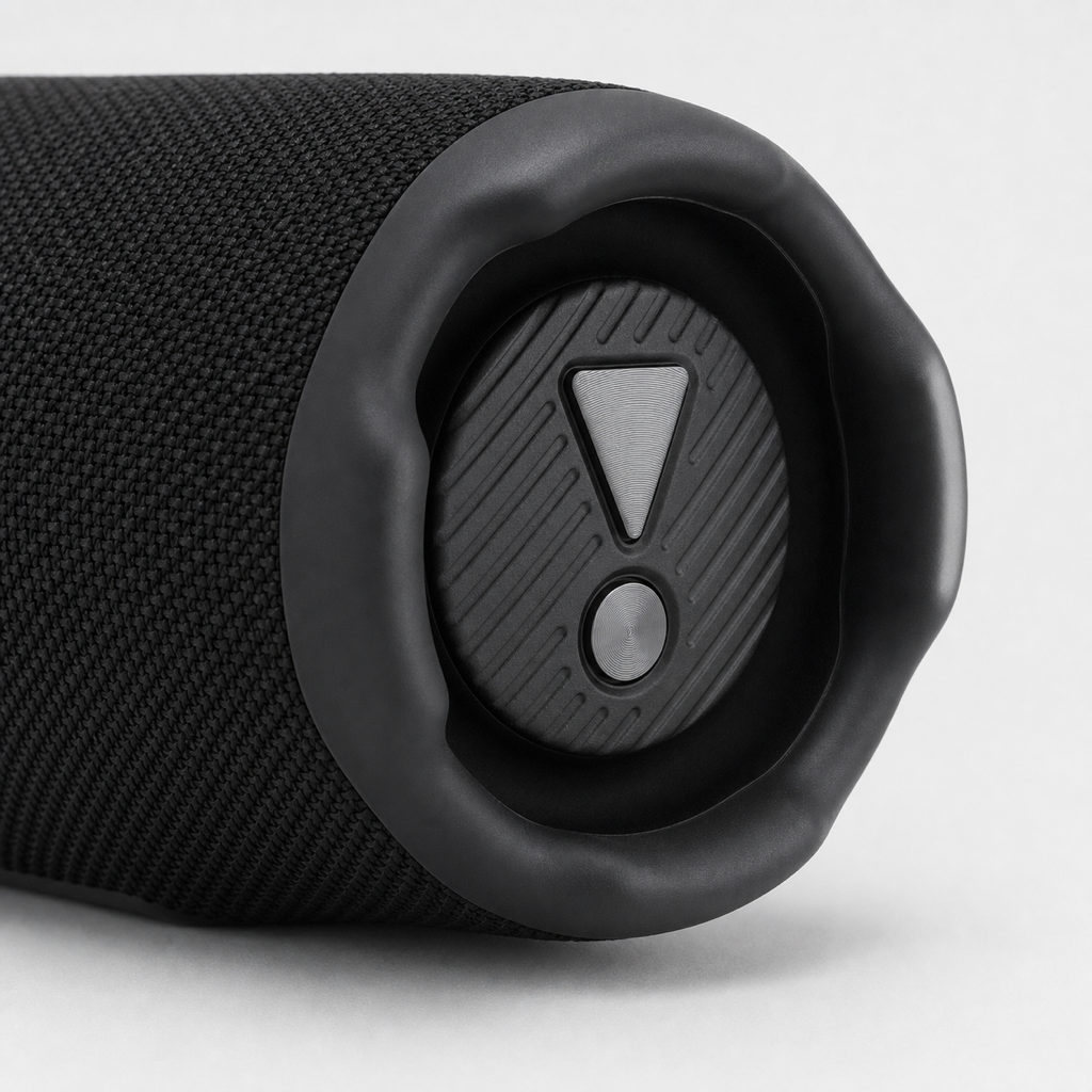 JBL Charge 6 speaker end passive radiator detail