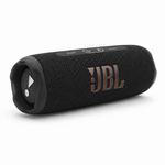 JBL Flip 7 black portable Bluetooth speaker front angle