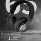 The black JBL Live 770NC headphones showcasing their 65-hour long battery life (50 hours with ANC on) for extended listening sessions.