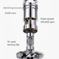  A technical diagram of the Laifen SE's high-performance brushless motor, detailing its 105,000 RPM peak speed and long service life.