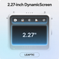 White LEAPTIC Cube 2.27-inch DynamicScreen module with its magnetic connector and controls